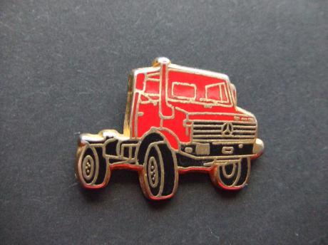 Mercedes Unimog rood model vrachtwagen
